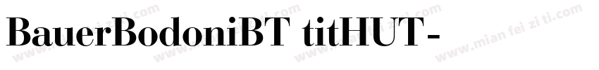 BauerBodoniBT titHUT字体转换